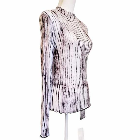 Rebellious One Mock-Neck,Tie-Dye Top-NWT-Medium - Picture 3 of 5